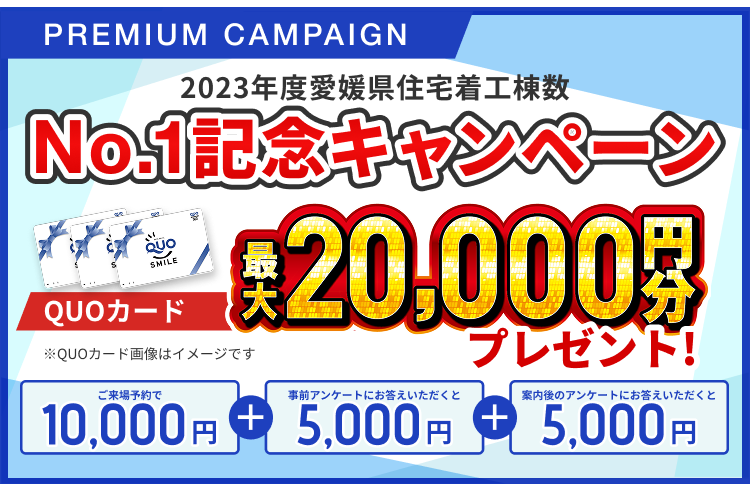 QUOカード 最大20,000円分プレゼント！ 来場予約はこちら