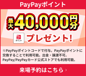 PayPayポイント 最大30,000円分相当プレゼント！ 来場予約はこちら