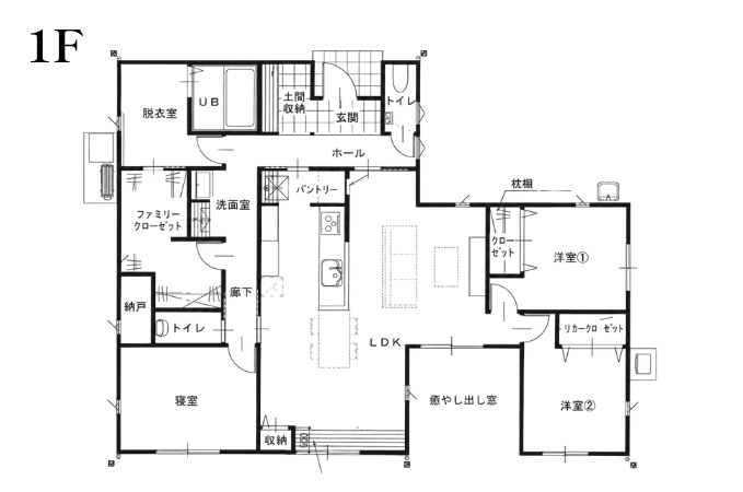 【宇和島市三間町】 ◆31坪 3LDK・家事導線 × 平屋◆の間取り図