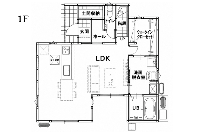 【松山市 西垣生町】 ◆28坪 3LDK・機能性×開放感◆の間取り図
