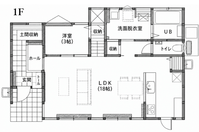 【西予市宇和町】 ◆31坪4LDK・猫ファースト × 暮らしスマート◆の間取り図