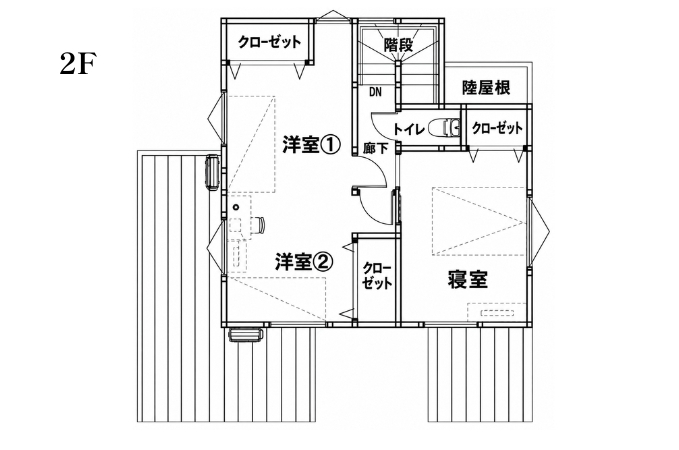 【松山市 西垣生町】 ◆28坪 3LDK・機能性×開放感◆の間取り図