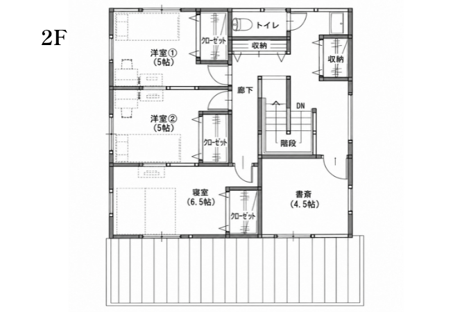 【伊予郡砥部町】 ◆41坪4LDK・直線キッチン×家事ラク設計◆の間取り図