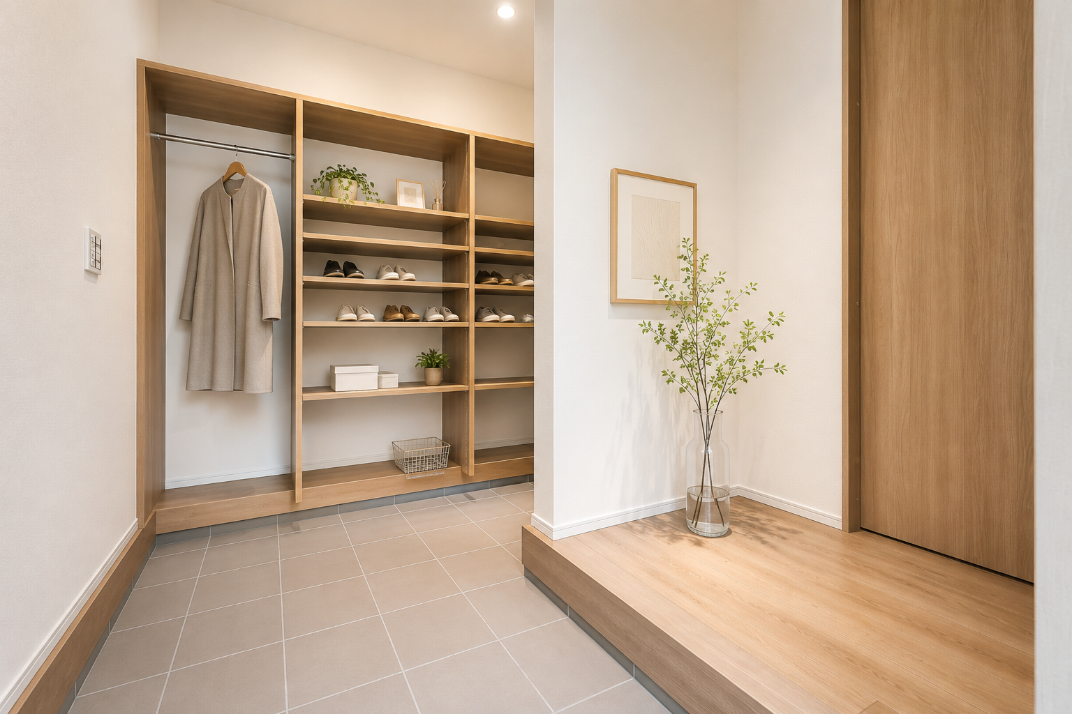 斜め壁のアクセントが惹きつける外観と、プライベートな中庭を抱く上質なモダン住宅